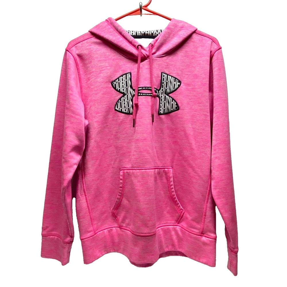 Under Armour Pullover Hoodie Women's Medium Pink Heather Storm1 Activewear GUC